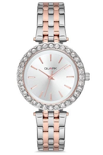 Quark QC-425RG-7A Klasik Taşlı Kadın Kol Saati