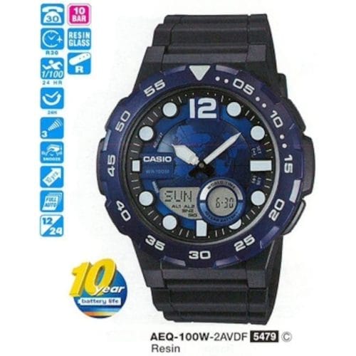 Casio AEQ-100W-2AVDF Digital Analog Erkek Kol Saati 4549526112317