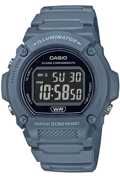 Casio W-219HC-2BVDF Dijital Silikon Kol Saati W-219HC-2BVDF