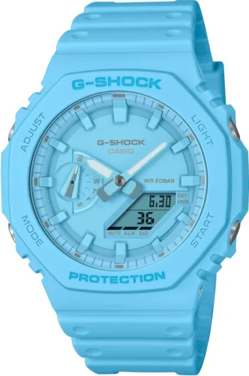 Saat Modelleri Casio GA-2100-2A2DR G-Shock Dijital Analog Mavi Kol Saati