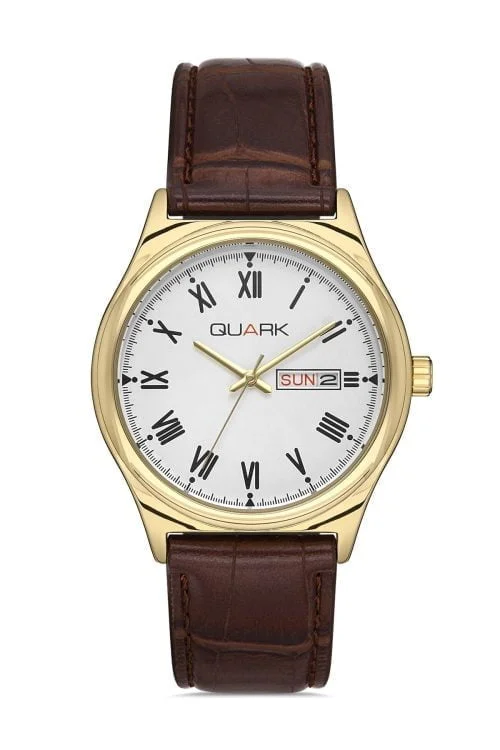 Quark QM-V006GL-7B Klasik Roma Rakamlı Unisex Kol Saati